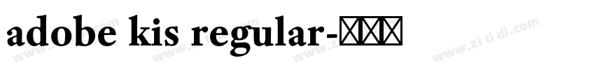 adobe kis regular字体转换